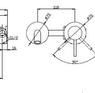 Смесител за умивалник Joan Marmo Cromo хром KARAG