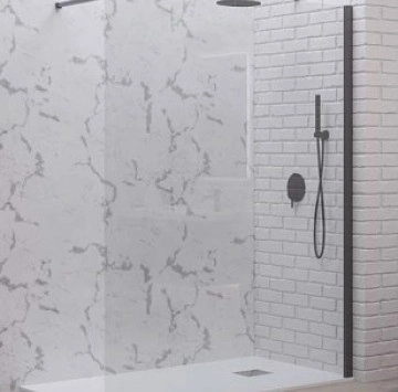 Параван Walk In 1 Nero 110/h200см. черен мат KARAG