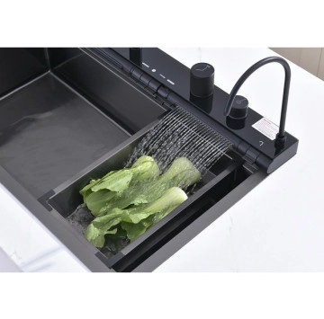 Кухненска мивка Интер 7547PVD Black черна и смесител ИНТЕР КЕРАМИК