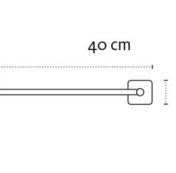 Пръчка за хавлия Quattro 40см. черен мат