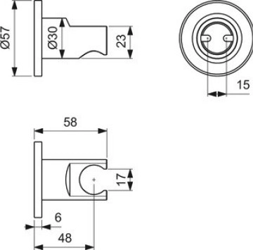 Закачалка IdealRain Multisuite магнитно сив IDEAL STANDARD