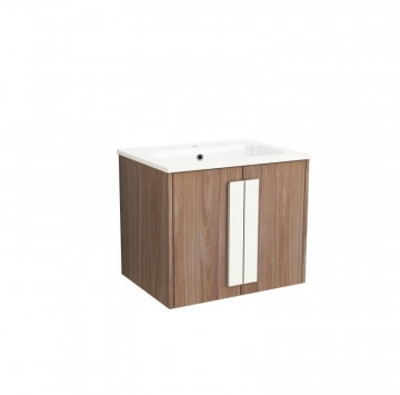 Шкаф за баня с мивка Интер ICP6451-1 60см дървесен цвят