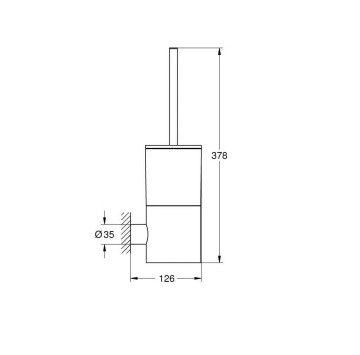 Държач за тоалетна четка Atrio supersteel GROHE