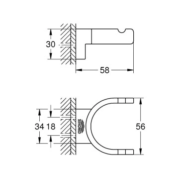 Закачалка Selection хром GROHE