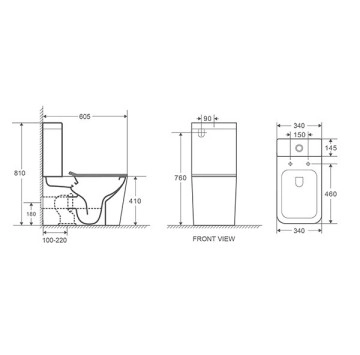 Моноблок Karag LT2175A Rimless бял гланц KARAG