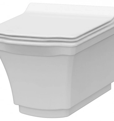 Стенна тоалетна чиния Neo Classic бяла с капак soft close