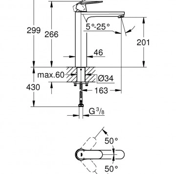 Смесител за мивка Eurosmart Cosmopolitan XL хром GROHE