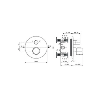 Душ система Ceratherm T100 хром IDEAL STANDARD