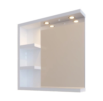 Шкаф с огледало Либеро 70см бял ТРИАНО