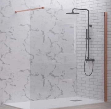 Параван Walk In 1 Rose Gold 60/h200см. розово злато KARAG