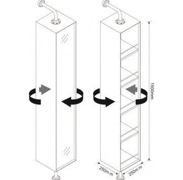 Колона ICP2525 25/25см дървесен цвят