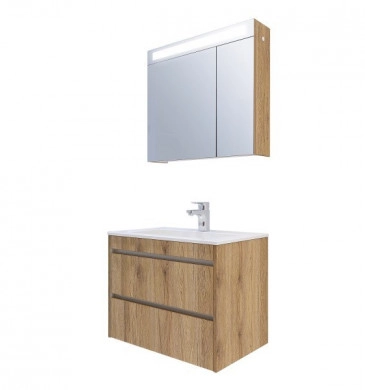 Шкаф за баня с мивка Ема 65см дървесен цвят