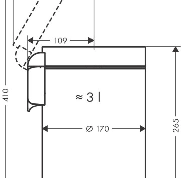 Кошче AddStoris 3л. бял мат HANSGROHE