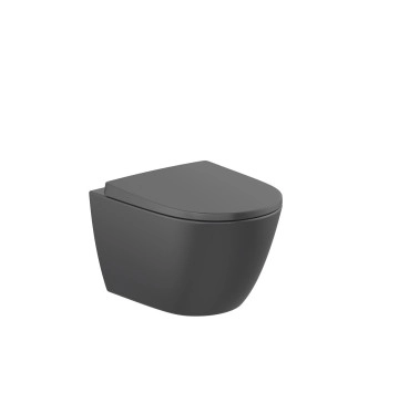 Стенна тоалетна Ona Rimless Compact черен мат ROCA