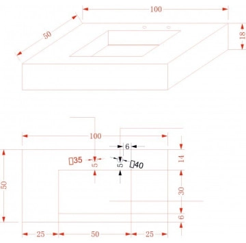 Мивка Pietra ICL12049/100B  100см. черен мат