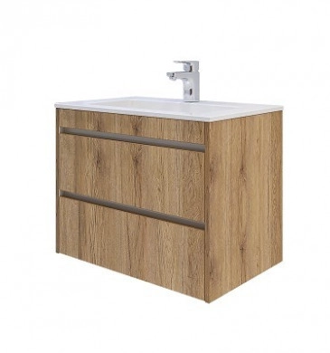 Шкаф за баня с мивка Ема 80см дървесен цвят