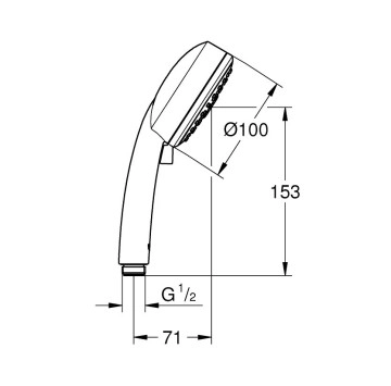 Душ слушалка Tempesta Cosmopolitan 100 хром GROHE