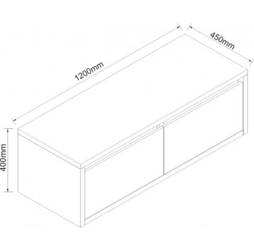 Шкаф за баня Интер ICP4540-120 120см.PVC бял/дървесен ИНТЕР КЕРАМИК