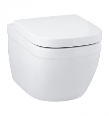 Конзолна тоалетна чиния Euro Ceramic Rimless бяла