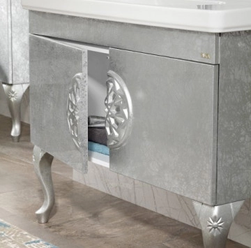 Комплект мебели за баня Ikon Set Silver 85см. Сребро