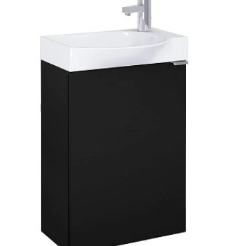 Шкаф за баня с мивка Unik Micro Plus 450 черен мат ROCA