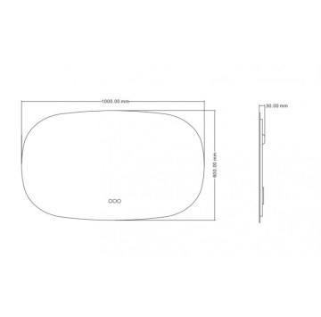 Огледало Flavio 1964 с размери 100/h60см. ИНТЕР КЕРАМИК