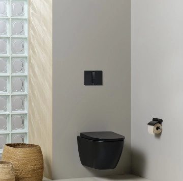 Стенна тоалетна Ona Rimless Compact черен мат ROCA