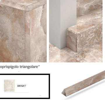 Coprispigolo triangolare Onyx Diamond Bright Luc. Rett. 0.8/120
