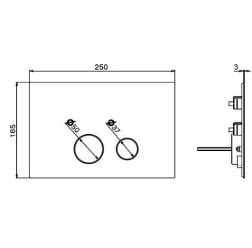 Бутон XT черен мат