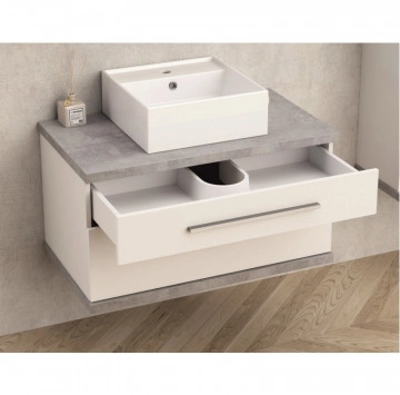Шкаф за баня с мивка Интер ICP8144-1 81см Плот дървесен