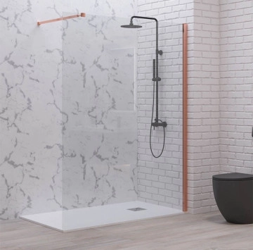 Параван Walk In 1 Rose Gold 70/h200см. розово злато KARAG