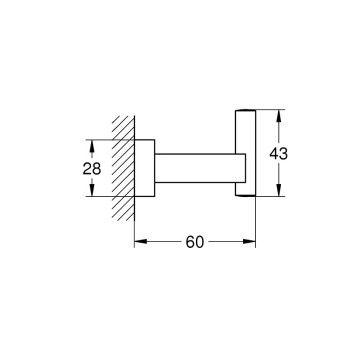 Закачалка Essentials Cube хром GROHE