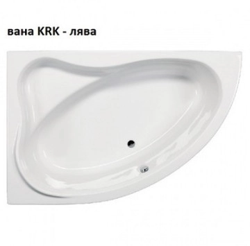 Ъглова Вана Rab-Krk 150/100см Лява бяла