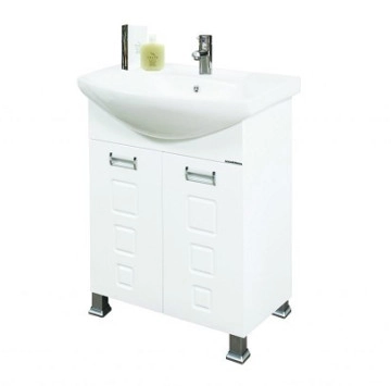 Шкаф за баня с мивка Лагуна 65см бял