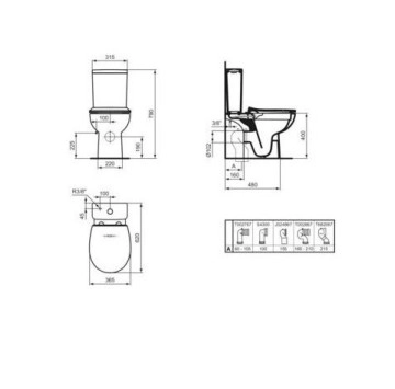 Моноблок Eurovit бял IDEAL STANDARD