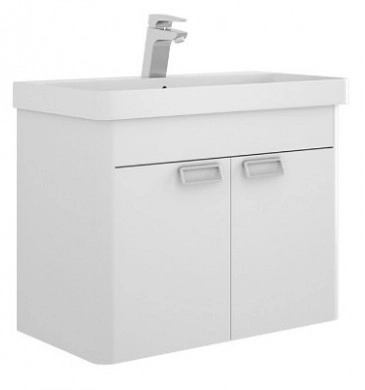 Шкаф за баня с мивка Smart 70см Бял гланц