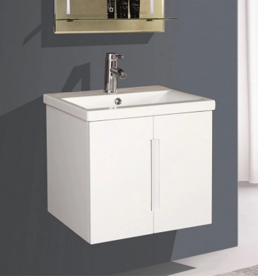 Шкаф за баня с мивка Интер ICP5150 51см бял гланц