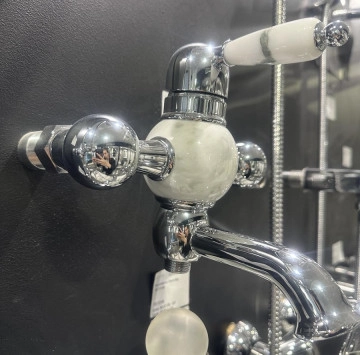 Смесител за вана/душ Calacatta бял мрамор