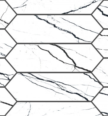 Decor Miami Hexa Glossy Rect. 25/75