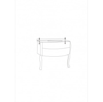 Шкаф за баня с мивка Анаис ICP8454 84см ИНТЕР КЕРАМИК