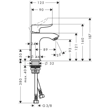 Смесител за мивка Metris хром HANSGROHE