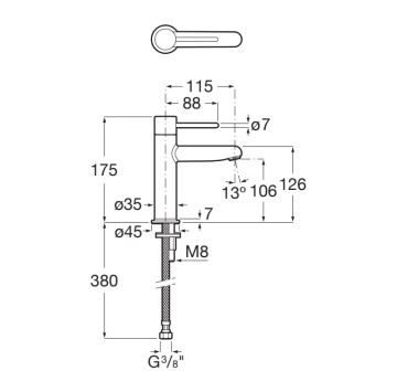 Смесител за умивалник  Nu-Pin хром ROCA