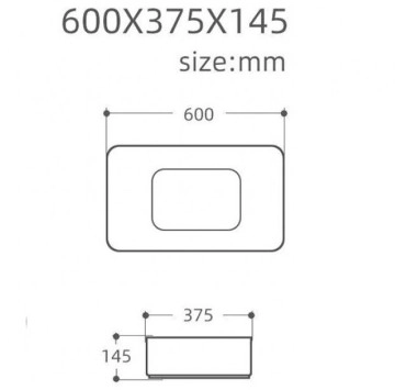 Мивка върху плот Donni 901W 60см бяла ИНТЕР КЕРАМИК