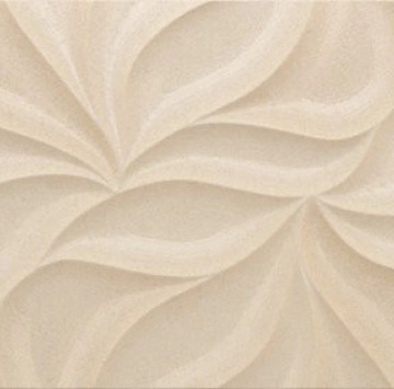 Decor Avenue Leaves Beige Relief Matt Rect. 30/90