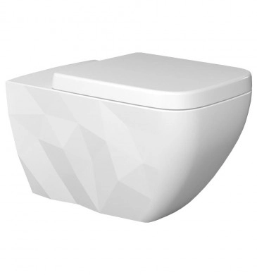 Стенна тоалетна чиния Kristal Rimless бяла