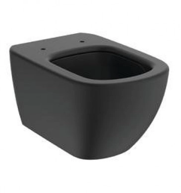 Стенна тоалетна чиния Tesi AquaBlade черен мат