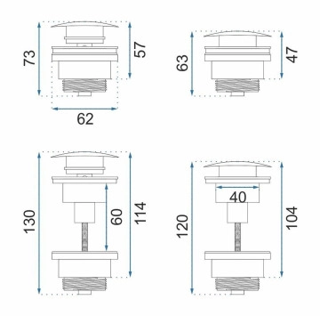 Изпразнител Rea универсален четкан мед
