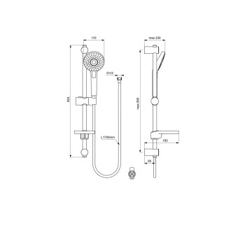 Душ система за вграждане Cerafine O хром IDEAL STANDARD