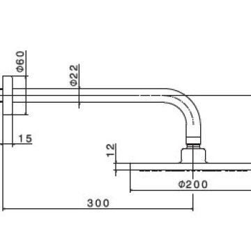 Душ глава Extro ф20см хром