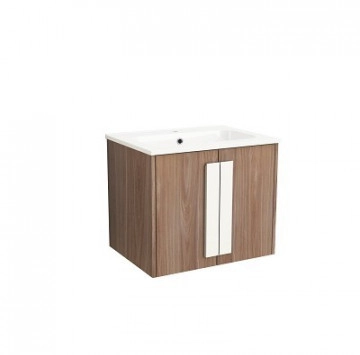 Шкаф за баня с мивка Интер ICP6451-1 60см дървесен цвят